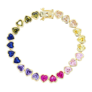 VILZSTUDIOS Heart Tennis Chain Necklace