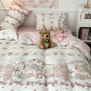VILZSTUDIOS Adorable Zipper Duvet Cover Bedding Set