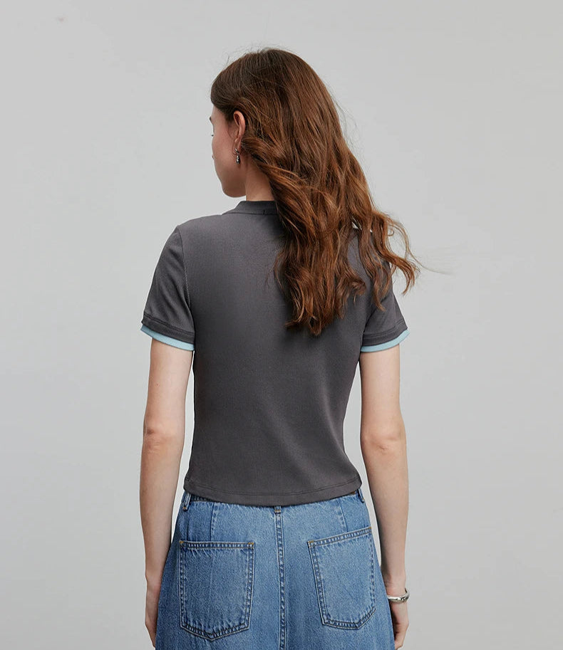 VILZSTUDIOS Stylish Casual Short Sleeve T-Shirt