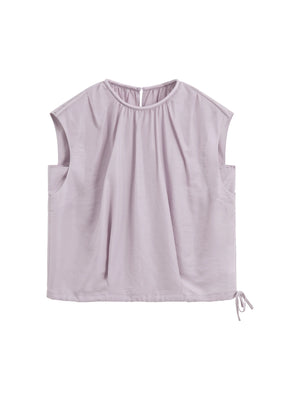 VILZSTUDIOS Luxury French Inspired Sleeveless Satin Blouse