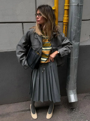 VILZSTUDIOS Retro Chic Zip-Up Jacket