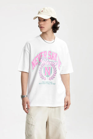 VILZSTUDIOS Trendy American Style College Printed T-Shirt