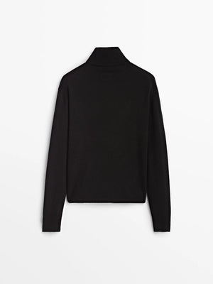 VILZSTUDIOS Basic High Neck Wool Blend Sweater