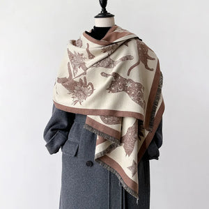 VILZSTUDIOS Animal Printed Cashmere Scarves
