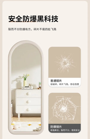VILZSTUDIOS luxury design full body mirror 180cm modern bodenspiegel home furniture interior minimalist full-length mirror high-end elegant