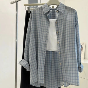 VILZSTUDIOS Women's Plaid Shirt