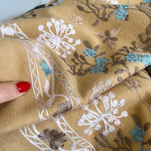 VILZSTUDIOS New Winter Warm Cashmere Scarf for Women Embroidery Pashmina Blanket Thick Shawl Wrap Neckerchief Fashion Bufanda Echarpe Poncho