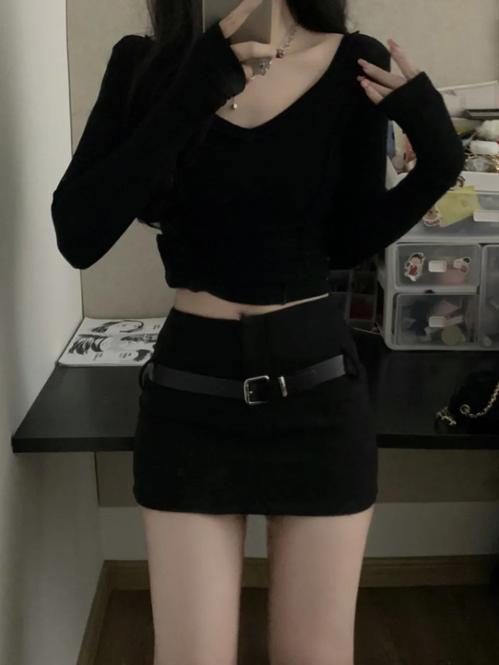 VILZSTUDIOS Spice Cargo Bag Hip A-Line Miniskirt