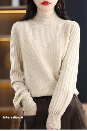 VILZSTUDIOS Cozy Knit High Collar Sweater