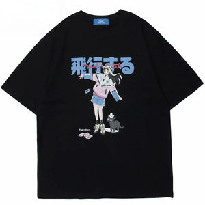 VILZSTUDIOS Japanese Cartoon Print T-Shirt
