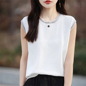 VILZSTUDIOS Casual Sleeveless Cotton Blouse