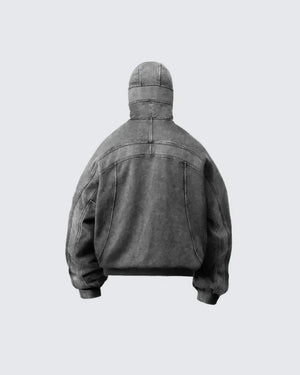 VILZSTUDIOS Washed Gray Classic Ninja Hoodie