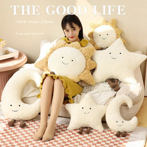 VILZSTUDIOS Soft Moon & Star & Sun Plush Cushions