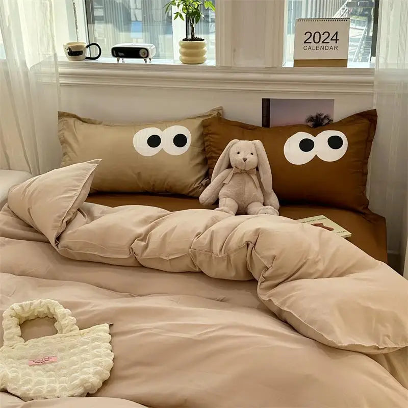 VILZSTUDIOS Vibrant Wondering Eyes Duvet Cover Bedding Set