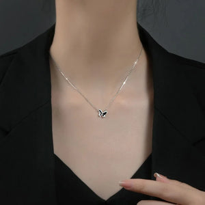 VILZSTUDIOS Elegant Clear CZ Butterfly Necklace