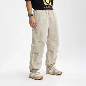 VILZSTUDIOS Washed Cargo Joggers Tapered Utility Pants