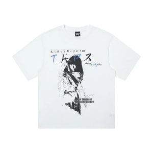 VILZSTUDIOS Retro Cartoon Portrait Print Loose T-Shirt