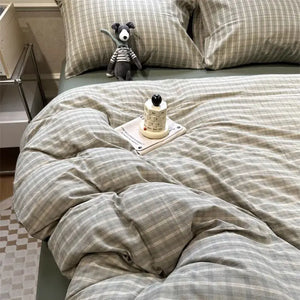 VILZSTUDIOS Vibrant Plaid Nordic Duvet Bedding Set