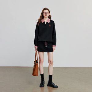 VILZSTUDIOS Stylish Autumn Cotton Casual Mini Skirt