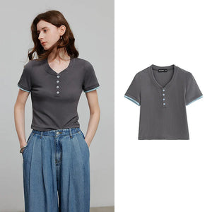 VILZSTUDIOS Stylish Casual Short Sleeve T-Shirt