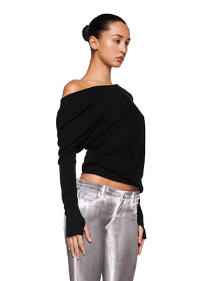 VILZSTUDIOS Sexy Irregular One Shoulder Top