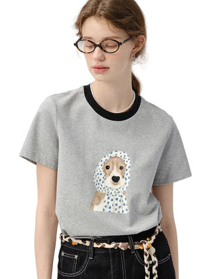 VILZSTUDIOS Graphic Cheerful Dog T-Shirt