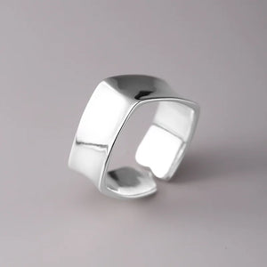 VILZSTUDIOS Square Wide Punk Sterling Silver Ring