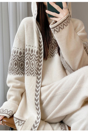 VILZSTUDIOS Warm Wool Hooded Coat