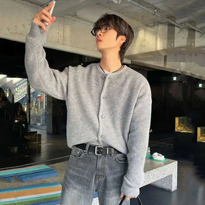 VILZSTUDIOS Knit Korean Style Loose Cardigan