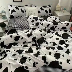 VILZSTUDIOS Soft Plaid Queen Size Duvet Bedding Set