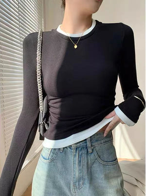 VILZSTUDIOS Classic Long Sleeve Slim Fit Top