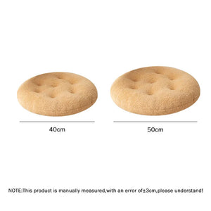 VILZSTUDIOS Soft Round Biscuit Shape Plush Cushion