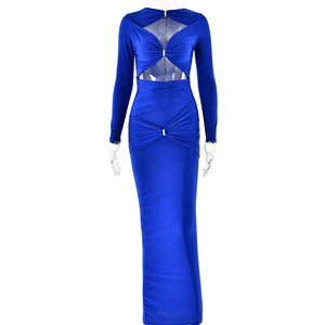 VILZSTUDIOS Sleek Sexy Long Sleeve Maxi Dress