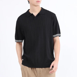 VILZSTUDIOS Luxury Knit Collared Men's T-Shirt