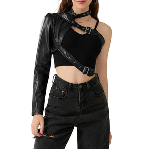 VILZSTUDIOS Gothic One Sleeved Halter Top