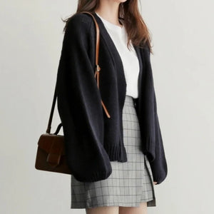 VILZSTUDIOS Chic Knitted Solid Cardigan