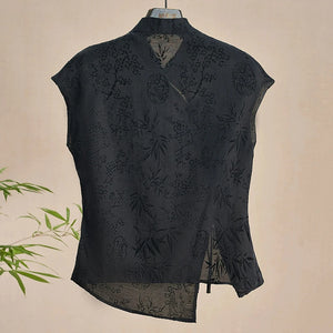 VILZSTUDIOS Retro Chinese Style Jacquard Cheongsam Blouse