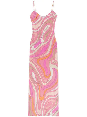 VILZSTUDIOS Elegant Floral Halter Maxi Dress Women