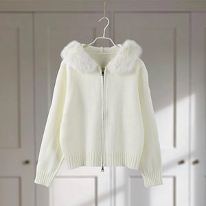 VILZSTUDIOS Cozy Fur Collar Jacket