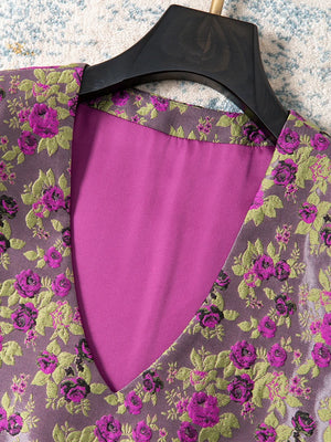 VILZSTUDIOS Vintage Chinese Floral V-Neck Vest
