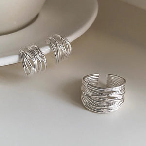 VILZSTUDIOS Geometric Punk Wide Open Finger Ring