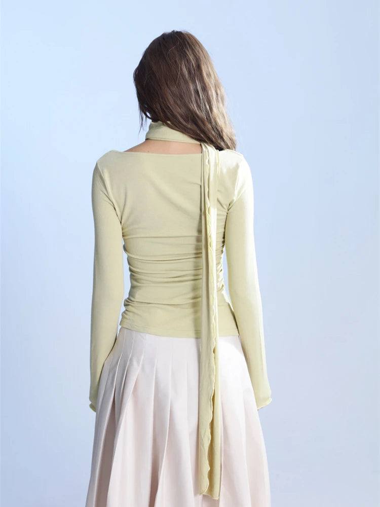 VILZSTUDIOS Mint Green Round Neck Long Sleeve Top