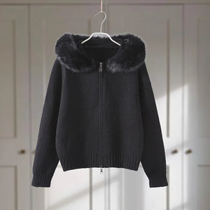 VILZSTUDIOS Cozy Fur Collar Jacket