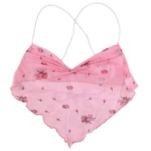 VILZSTUDIOS Sleeveless Floral Crop Top