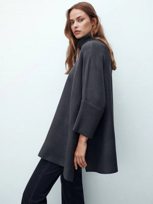 VILZSTUDIOS Double-Sided Shawl Knitted Sweater