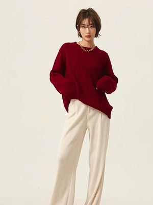 VILZSTUDIOS Retro Red Cashmere Sweater