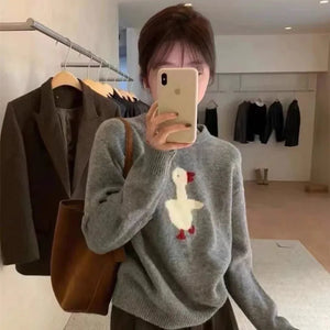 VILZSTUDIOS Casual Embroidered Wool Sweater