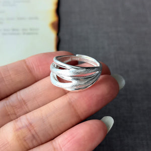 VILZSTUDIOS Punk Geometric Stackable Matte Ring
