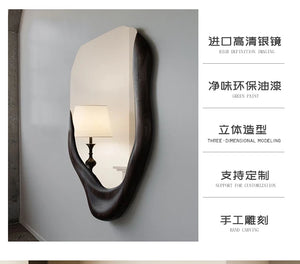 VILZSTUDIOS Irregular Wall Mirror Living Room Modern Girls Men Bedroom Bathroom Luxury Funky Mirror Asymmetrical Espelhos Home Decorations