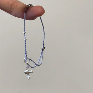 VILZSTUDIOS Cute Elegant Swallow Silver Bracelet